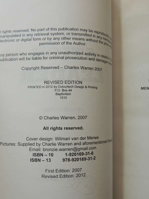 Stick Leader - 2nd Revised Edition - Charlie Warren   SIGNED