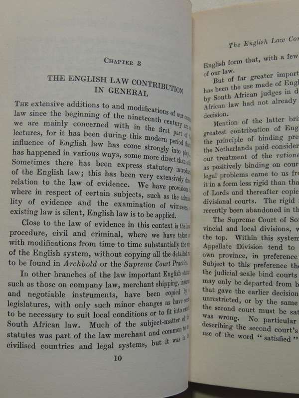 The Contribution of English Law to South African Law, and the Rule Law in South Africa OD Schreiner