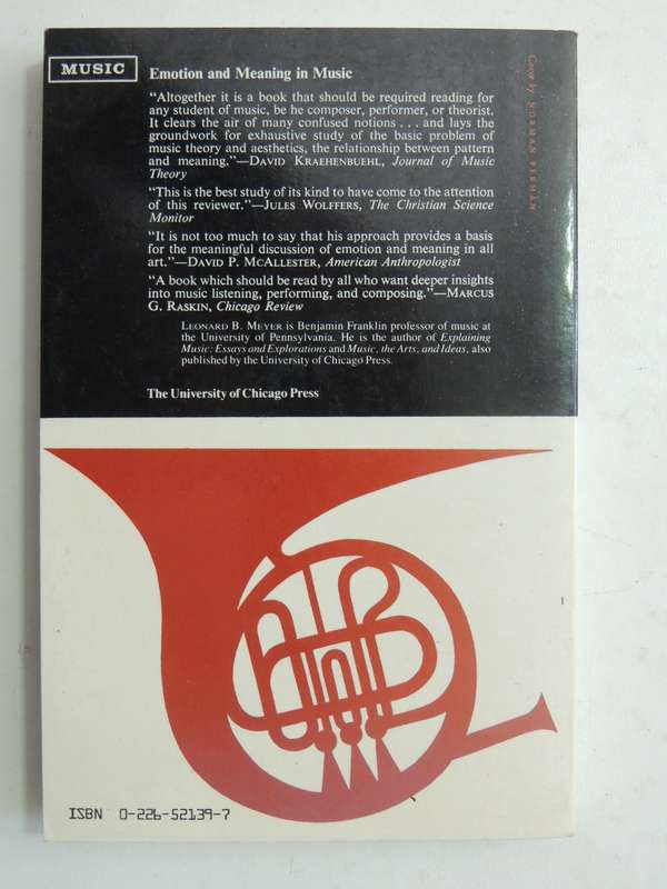 Emotion And Meaning In Music - Leonard B. Meyer