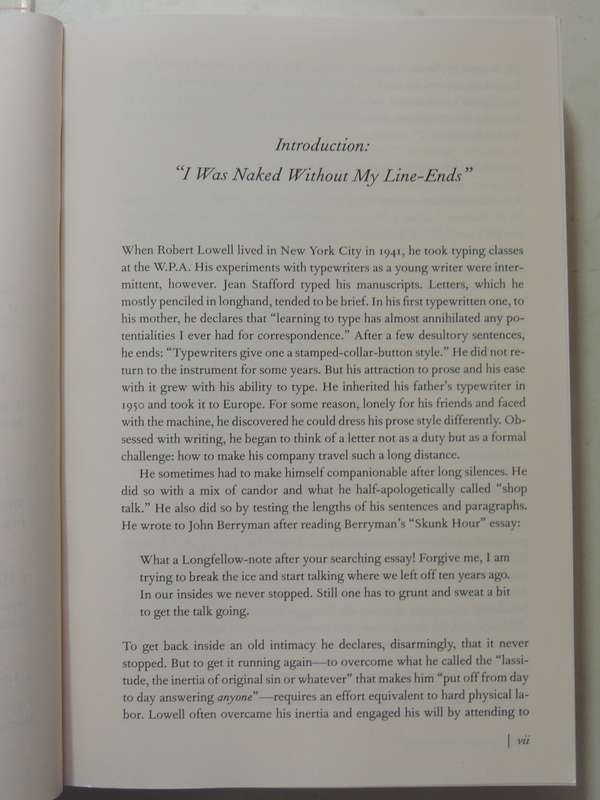 The Letters Of Robert Lowell- ed Saskia Hamilton