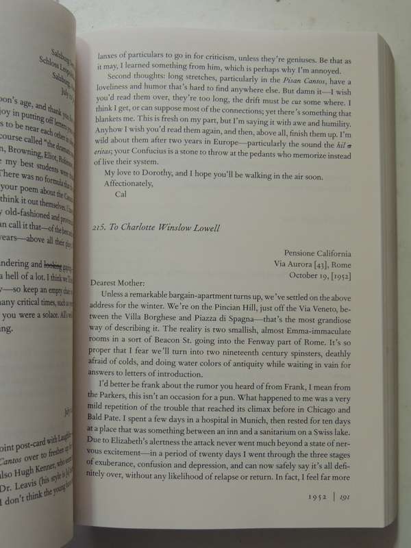 The Letters Of Robert Lowell- ed Saskia Hamilton