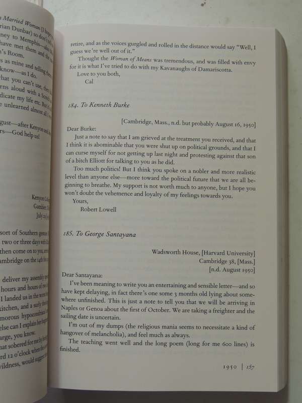 The Letters Of Robert Lowell- ed Saskia Hamilton
