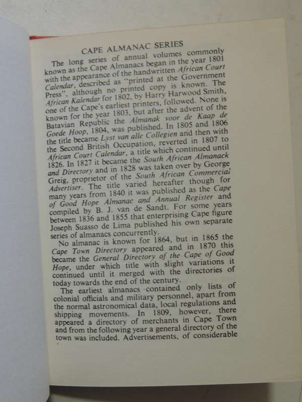 The African Court Calendar For MDCCCIX (1809) Under The Sanction Of Governmentcompiled by Geo. Ross