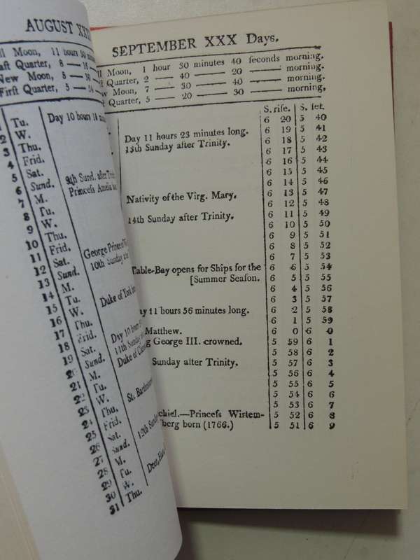 The African Court Calendar For MDCCCIX (1809) Under The Sanction Of Governmentcompiled by Geo. Ross