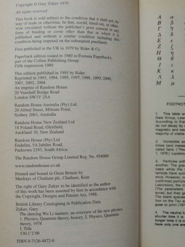 The Dancing Wu Li Masters: An Overview Of The New Physics - Gary Zukav