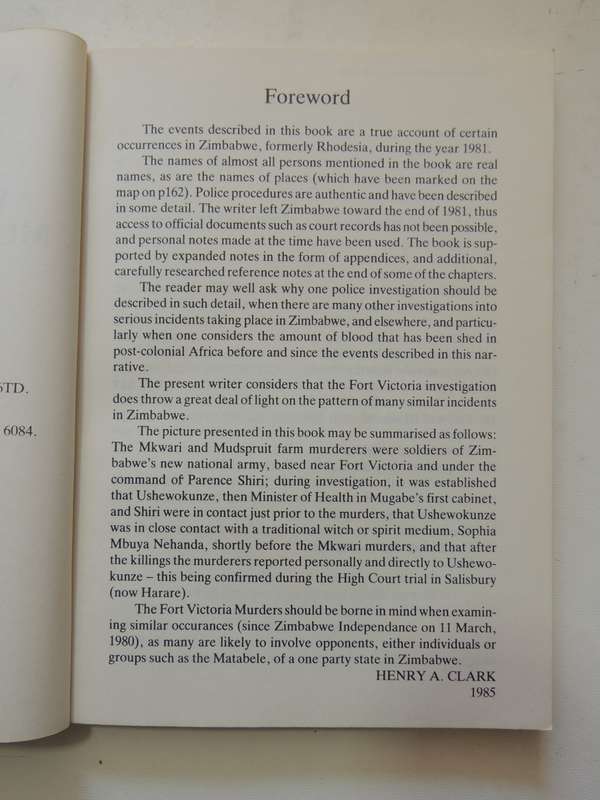 A Policeman's Narrative Of Witchcraft And Murder In Zimbabwe - Henry A. Clarke