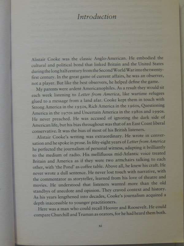 Letter From America - Alistair Cooke