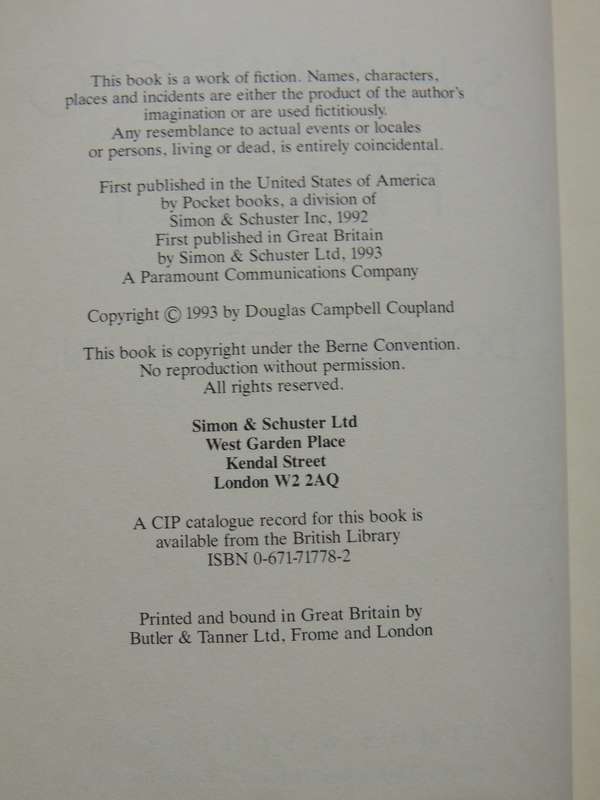 Shampoo Planet - Douglas Coupland  (1st British Edition)
