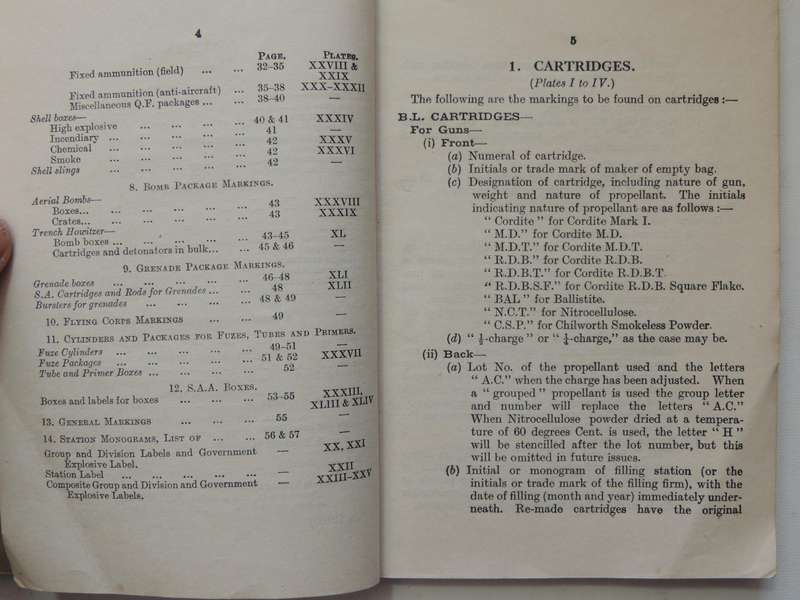 Explanatory List Of Service Markings: To Be Found On Ammunition And Ammunition Packages In Use With