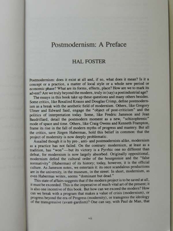 Postmodern Culture  - ed Hal Foster