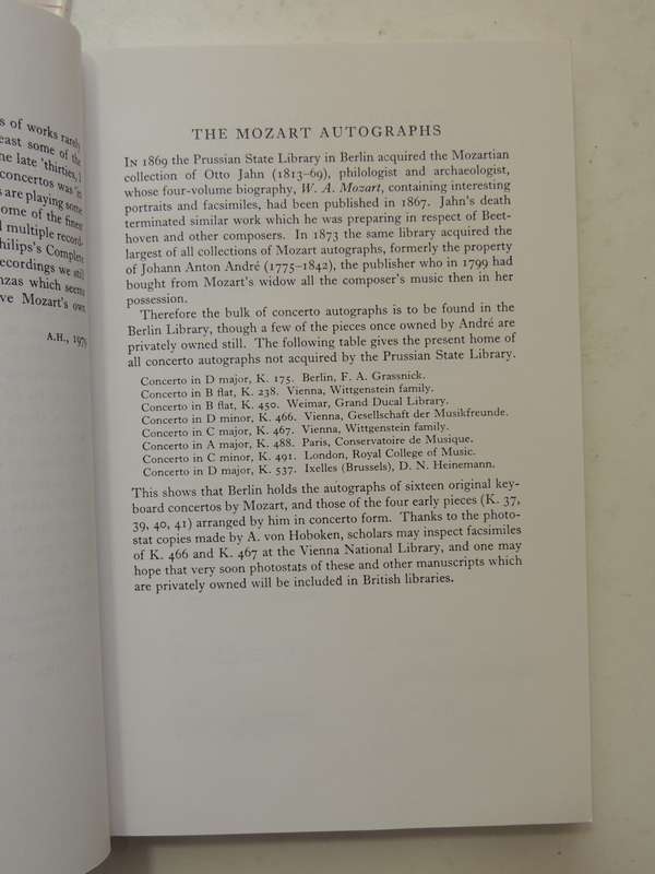 A Companion To Mozart's Piano Concertos - Arthur Hutchings