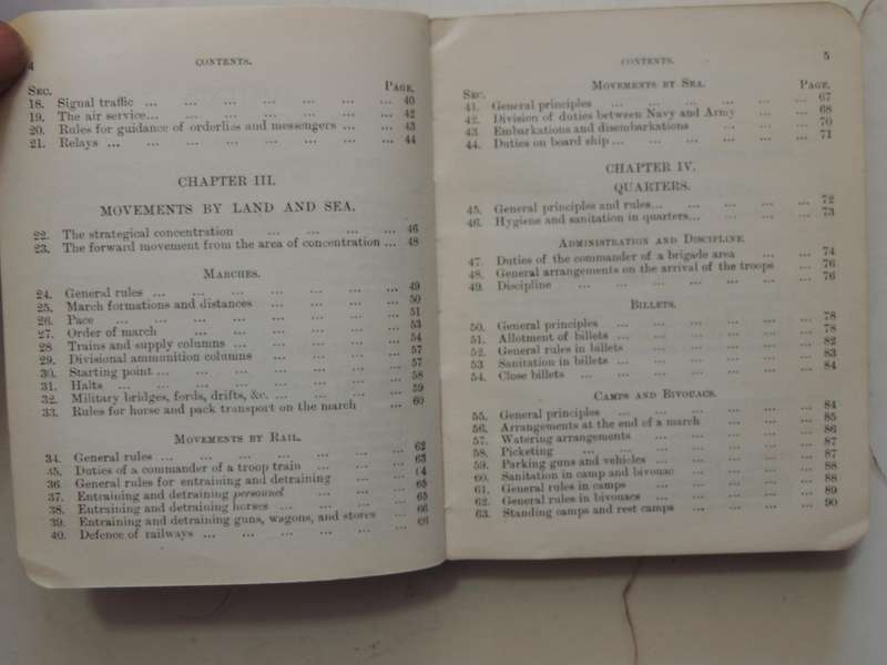 Field Service Regulations Part I Operations 1909 (Reprinted With Amendments 1914)Gen Staff, War Off