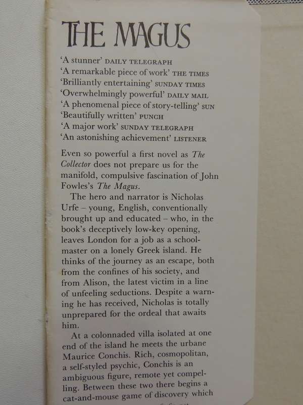 The MagusJohn Fowles  1966, 2nd Impression, Hard Cover