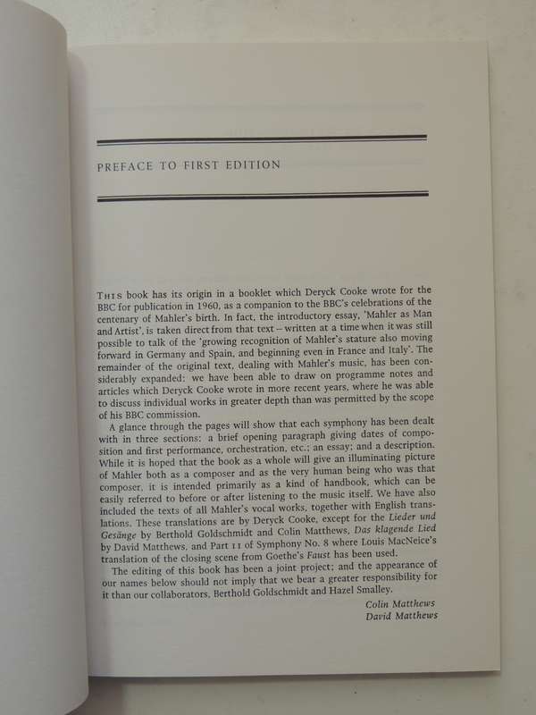 Gustav Mahler: An Introduction To His Work - Deryck Cooke