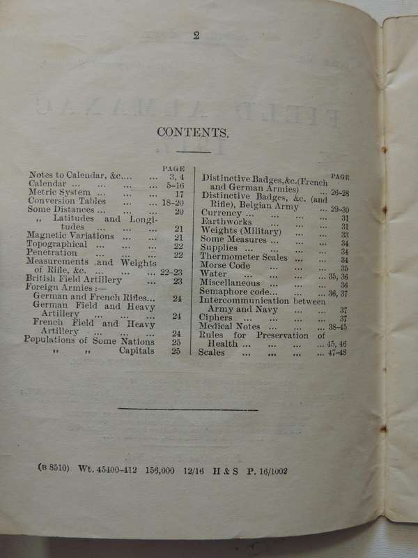 Field Almanac 1917 -  His Majesty's Stationery Office