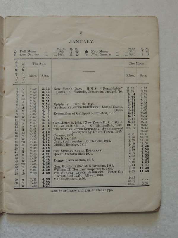 Field Almanac 1917 -  His Majesty's Stationery Office