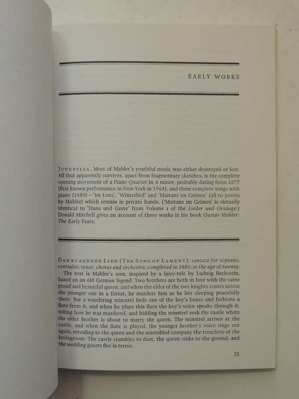 Gustav Mahler: An Introduction To His Work - Deryck Cooke