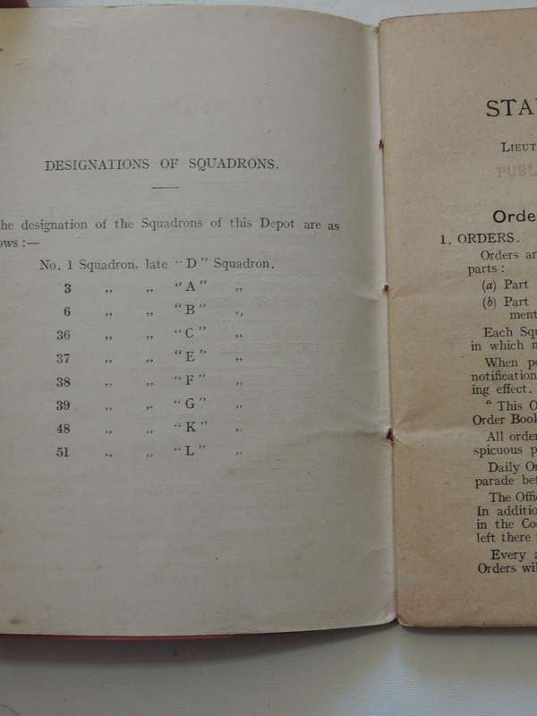 Ormskirk Remount Depot: Standing Orders March 1918