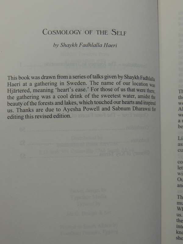 Cosmology Of The Self - Shaykh Fadhlalla Haeri