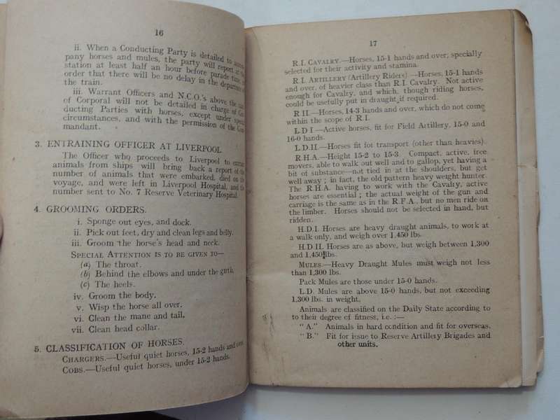 Ormskirk Remount Depot: Standing Orders March 1918