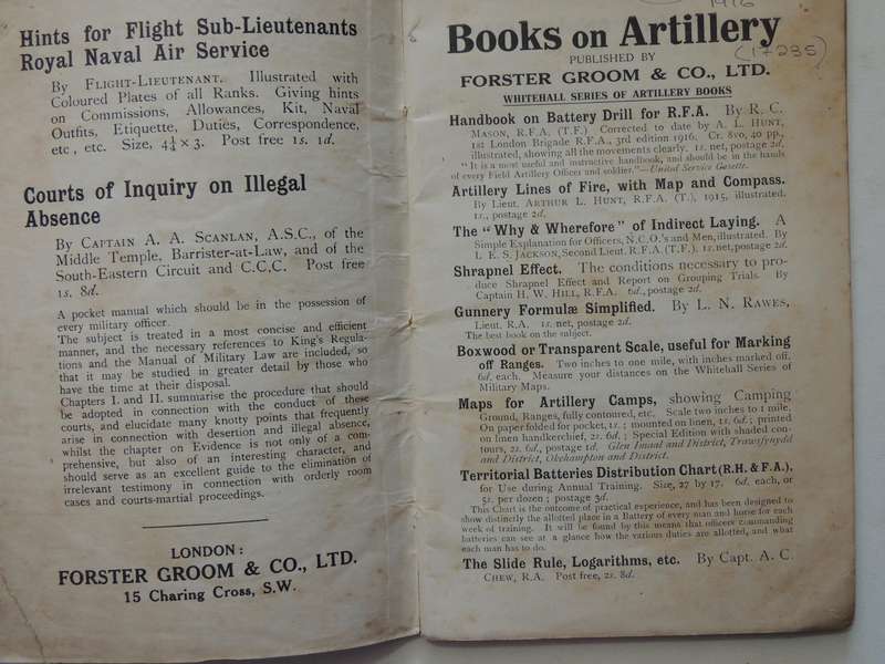 Handbook On Battery Drill For Royal Field Artillery - RC Mason R.F.A. (TF) Revised By A Hunt