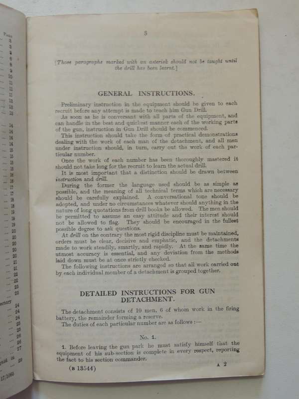 18- PR. Q.F. Gun: Gun Drill  - Issued By: The General Staff