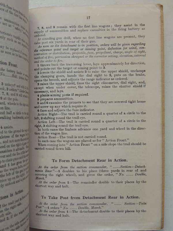 18- PR. Q.F. Gun: Gun Drill  - Issued By: The General Staff