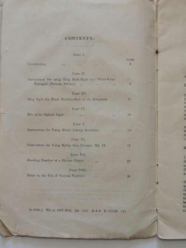 Text Book On Aerial Gunnery 1917 - His Majesty's Stationery Office