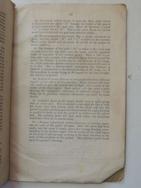 Text Book On Aerial Gunnery 1917 - His Majesty's Stationery Office