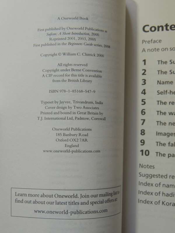Sufism : A Beginners Guides- William C. Chittick