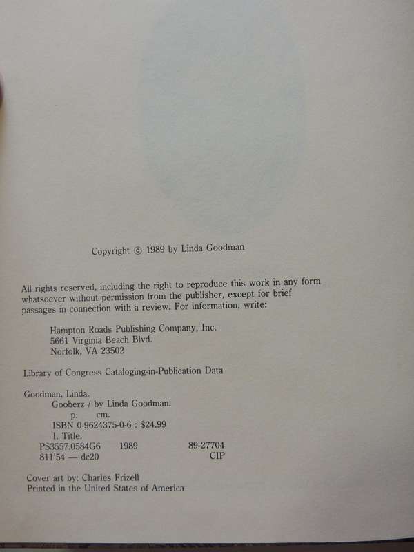 GOOBERS - as Telepathically Channeled During ... the Year of Our Lord 1972Linda Goodman 1989