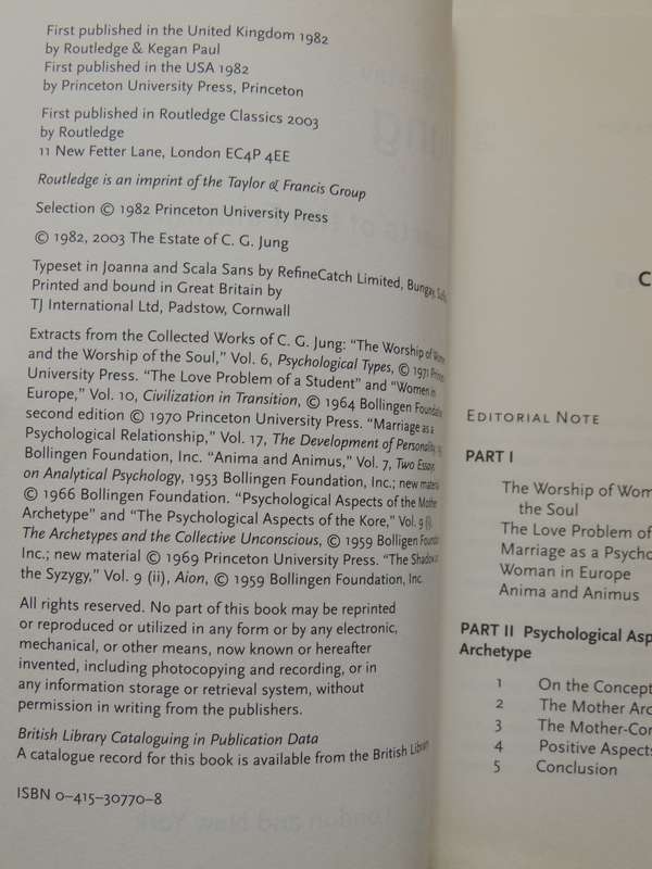 Aspects of the Feminine - Carl Gustav Jung