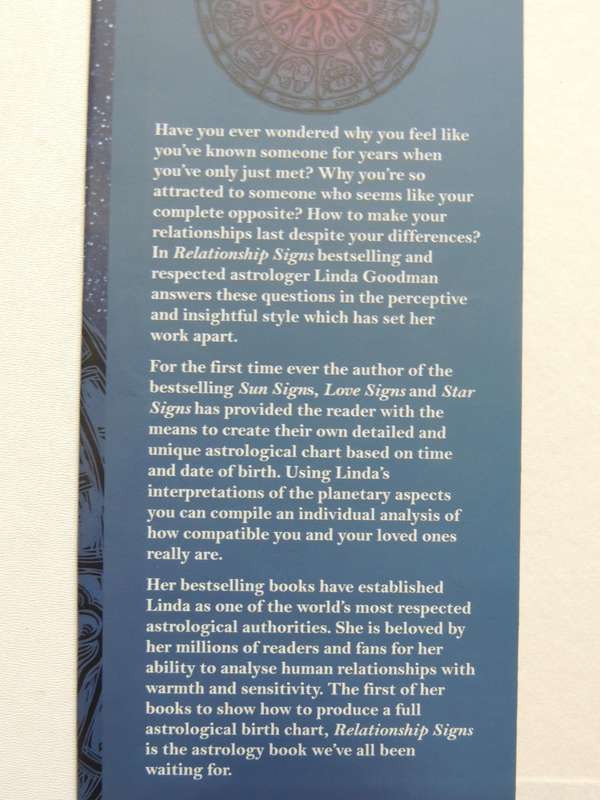 Linda Goodman's Relationship Signs - Linda Goodman        Hard Cover