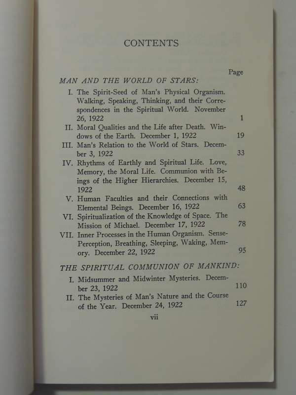 Man And The World Of Stars: The Spiritual Communion Of Mankind - Rudolf Steiner
