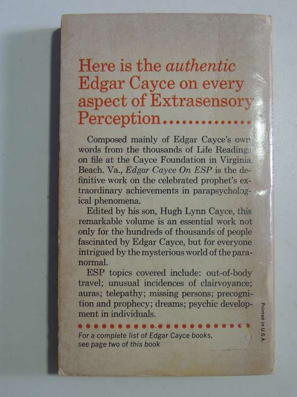 Edgar Cayce On ESP- Doris Agee