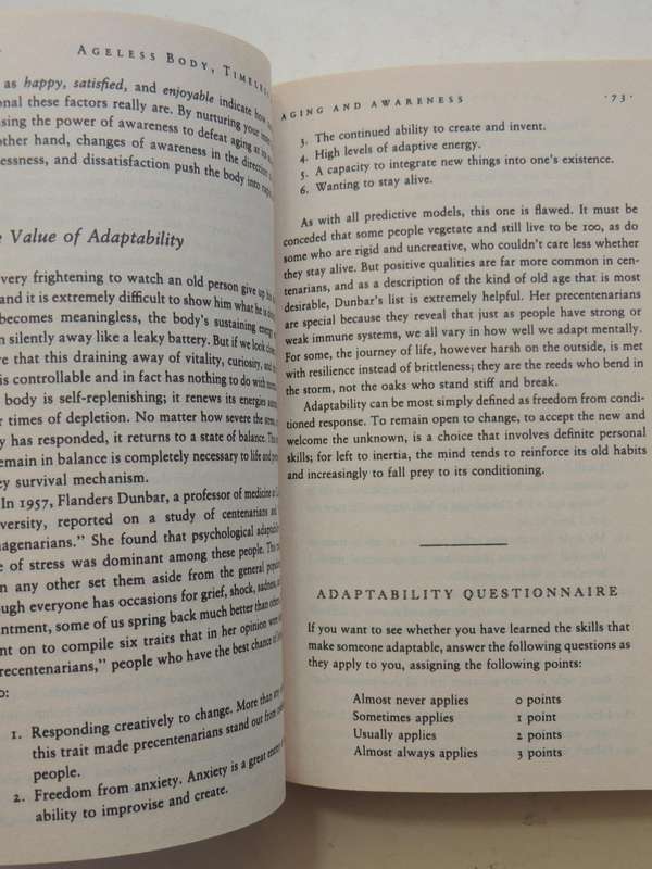 Ageless Body, Timeless Mind  A Practical Alternative To Growing Old- Deepak Chopra