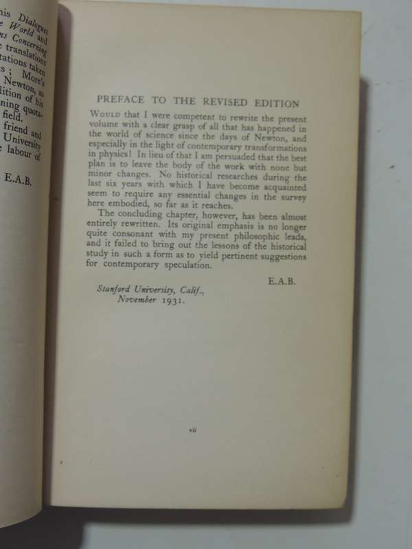 The Metaphysical Foundations of Modern Physical Science - Edwin Arthur Burtt   1932