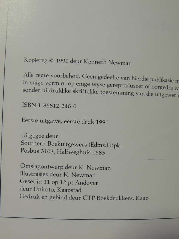 Newman seTuinvoels- Kenneth Newman    AFRIKAANS
