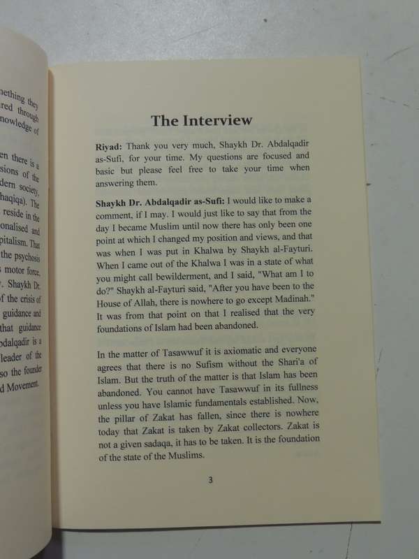 An Interview With Shaykh Dr. Abdalqadir As-Sufi- Riyad Asvat
