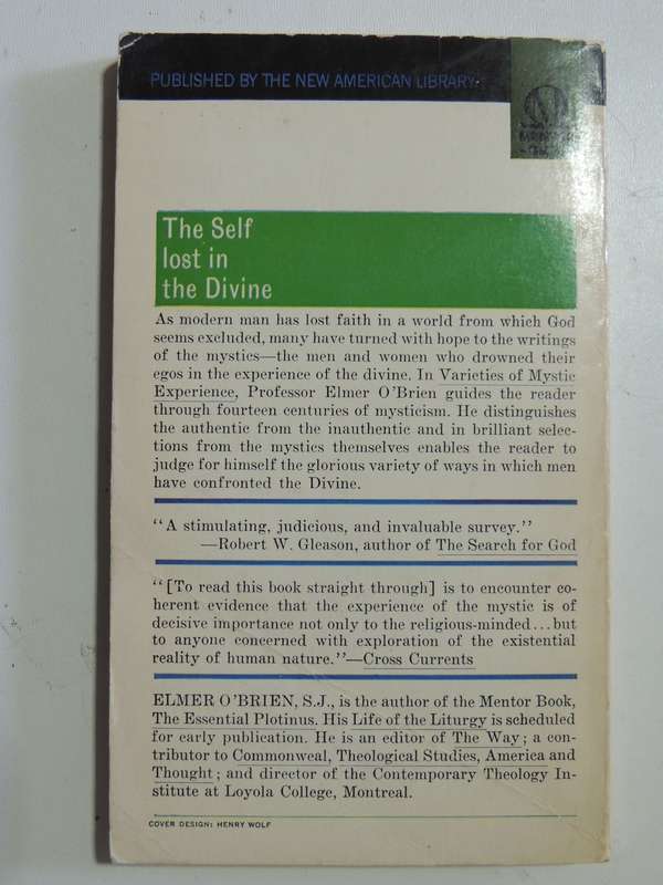 Varieties of Mystic Experience - Elmer O'Brien    1965