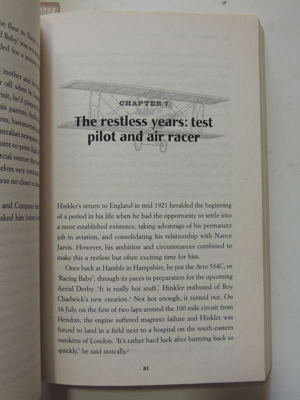 Hustling Hinkler - The Short Tumultuous Life of A Trailblazing Australian Aviator  D.R. Dymock