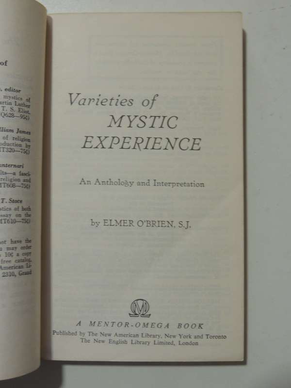 Varieties of Mystic Experience - Elmer O'Brien    1965