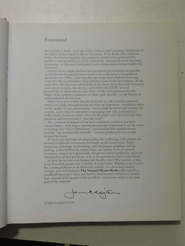 The Natural House Book: Creating A Healthy, Harmonious And Ecologically Sound Home- David Pearson