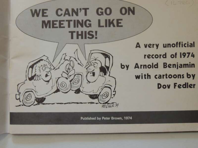 We Can't Go On Meeting Like This: A Very Unofficial Record Of 1974- Arnold Benjamin