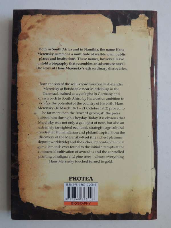 Platinum, Gold And Diamonds: The Adventure Of Hans Merensky's Discoveries- Bernhard W. Machens