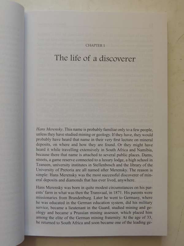 Platinum, Gold And Diamonds: The Adventure Of Hans Merensky's Discoveries- Bernhard W. Machens