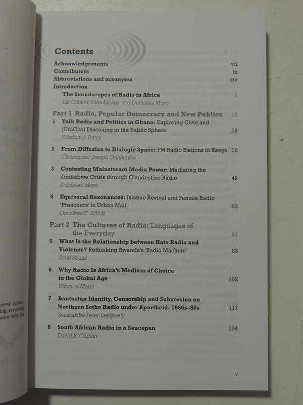 Radio in Africa, Publics, Cultures, Communities - Ed. Liz Gunner, D Ligaga, D Moyo