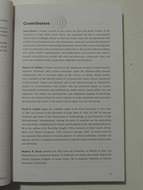 Radio in Africa, Publics, Cultures, Communities - Ed. Liz Gunner, D Ligaga, D Moyo