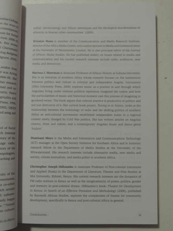 Radio in Africa, Publics, Cultures, Communities - Ed. Liz Gunner, D Ligaga, D Moyo
