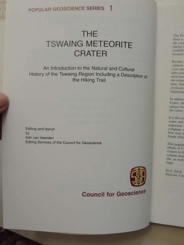Tswaing Meteorite Crater: An Introduction To The Natural And Cultural History Of The Tswaing Region